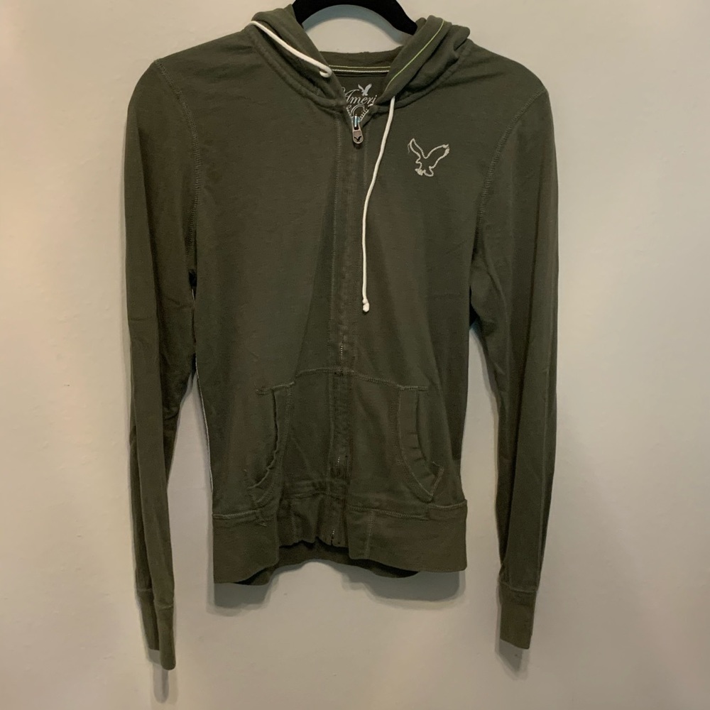 Army Green American Eagle Sweatshirt